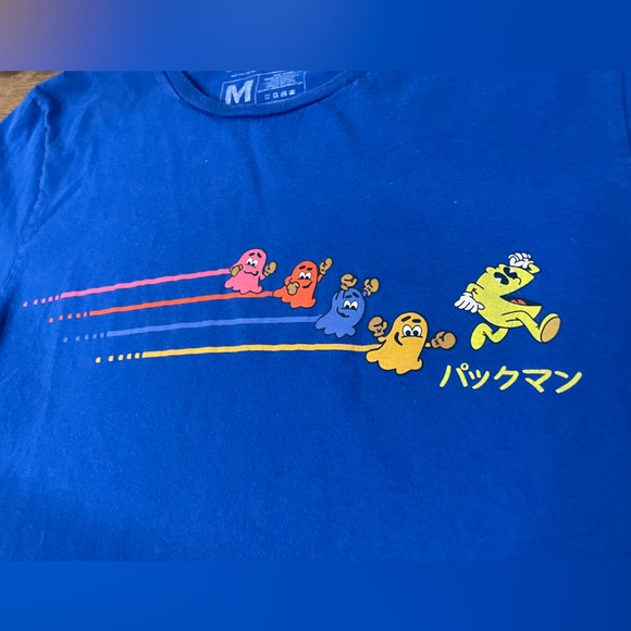 Loot Crate Pac Man Collectible Blue Retro T-Shirt Medium - Picture 3 of 5